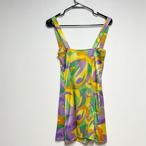 Danielle Bernstein WhoWoreWhat Ruched Bralette Retro Mini Dress-Size XS - Picture 3 of 4